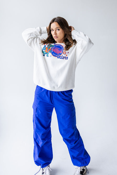 Florida Layer Patch Lantern Sleeve Crew